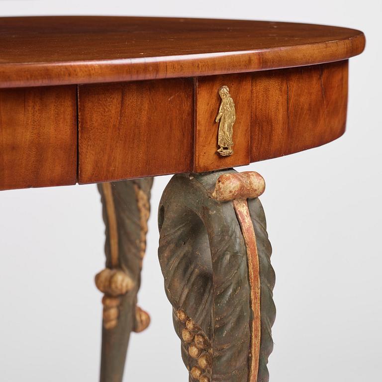 An Austrian Empire mahogany centre table, Vienna, early 1800's.