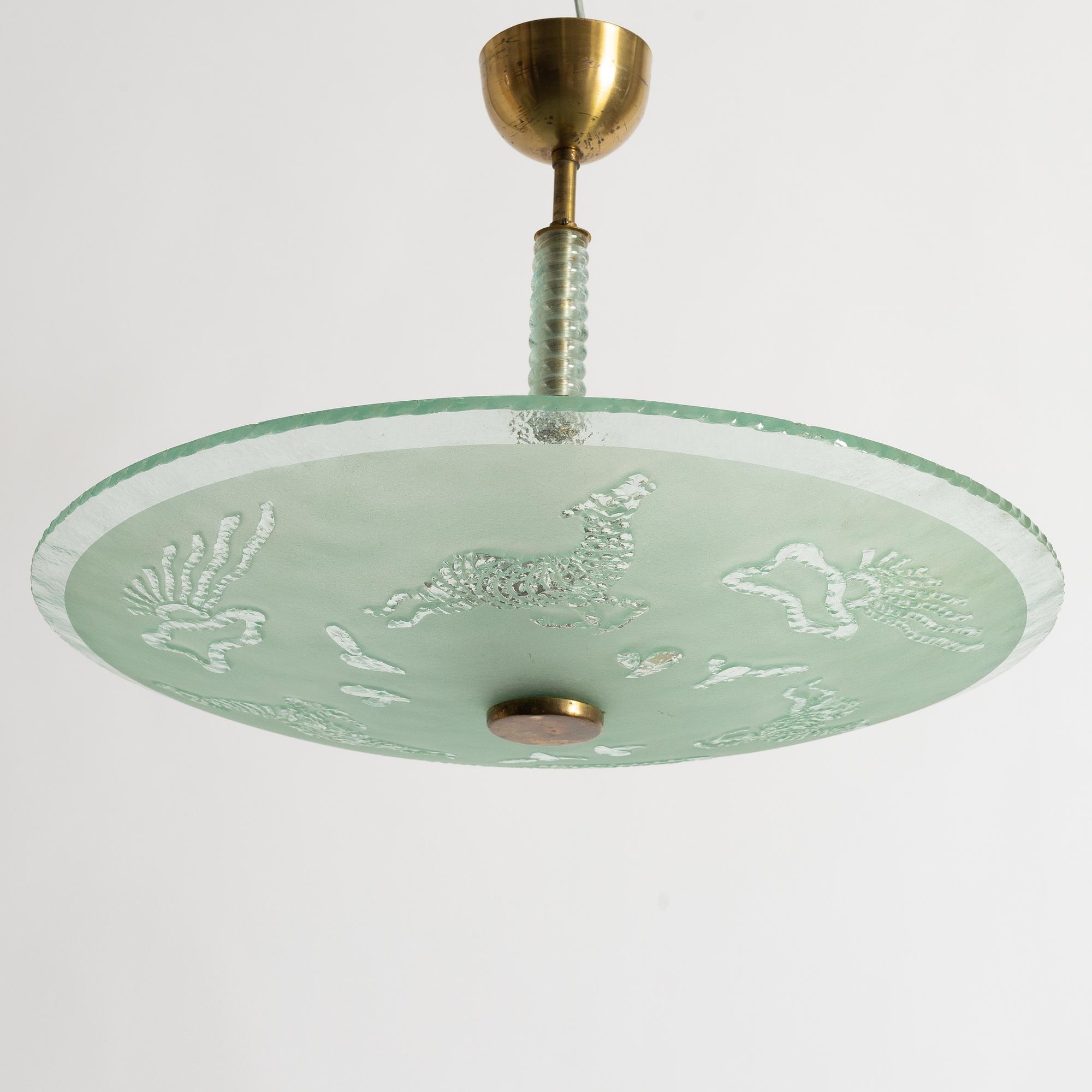 Ceiling lamp, Swedish Modern, 1930s/40s.