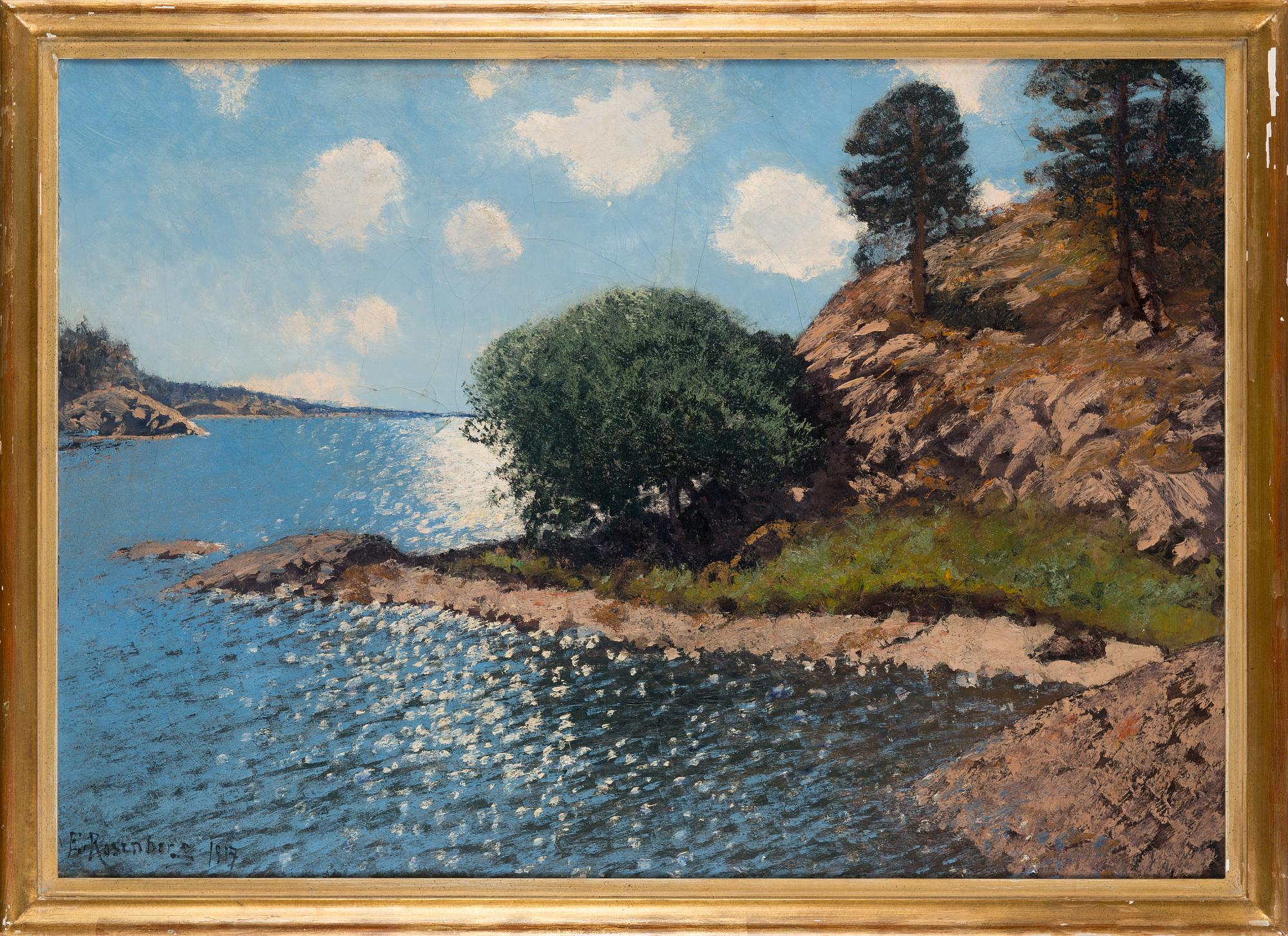Edvard Rosenberg, olja på duk, signerad och daterad 1917.