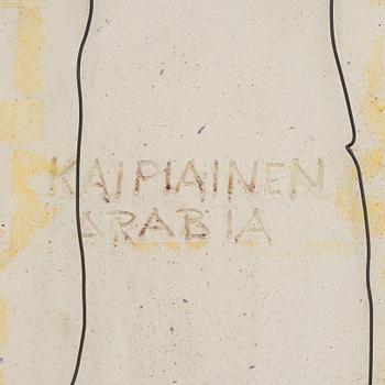 Birger Kaipiainen, dekorationsfat, stengods, signerad Kaipiainen Arabia.