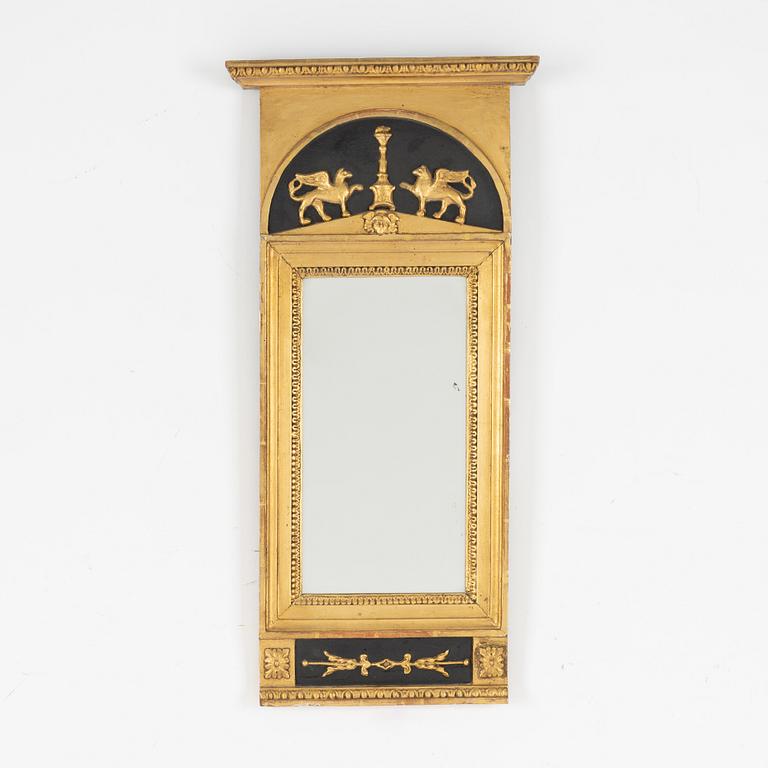 A Swedish Empire Mirror, first half of the 19th Century.