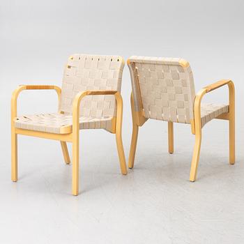 Alvar Aalto, Armchairs, 4 pcs, model 45, Artek, Finland.