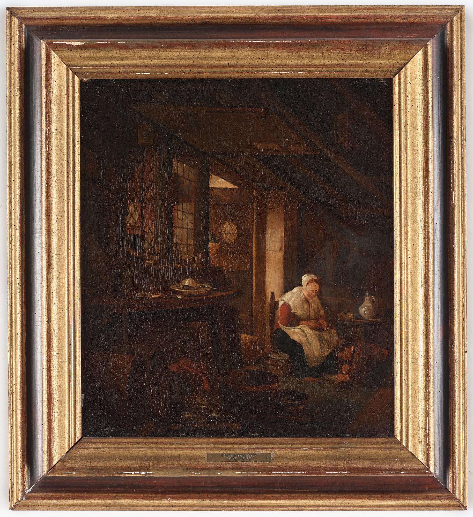Thomas Wyck, hans krets, Köksinteriör med mor och barn.