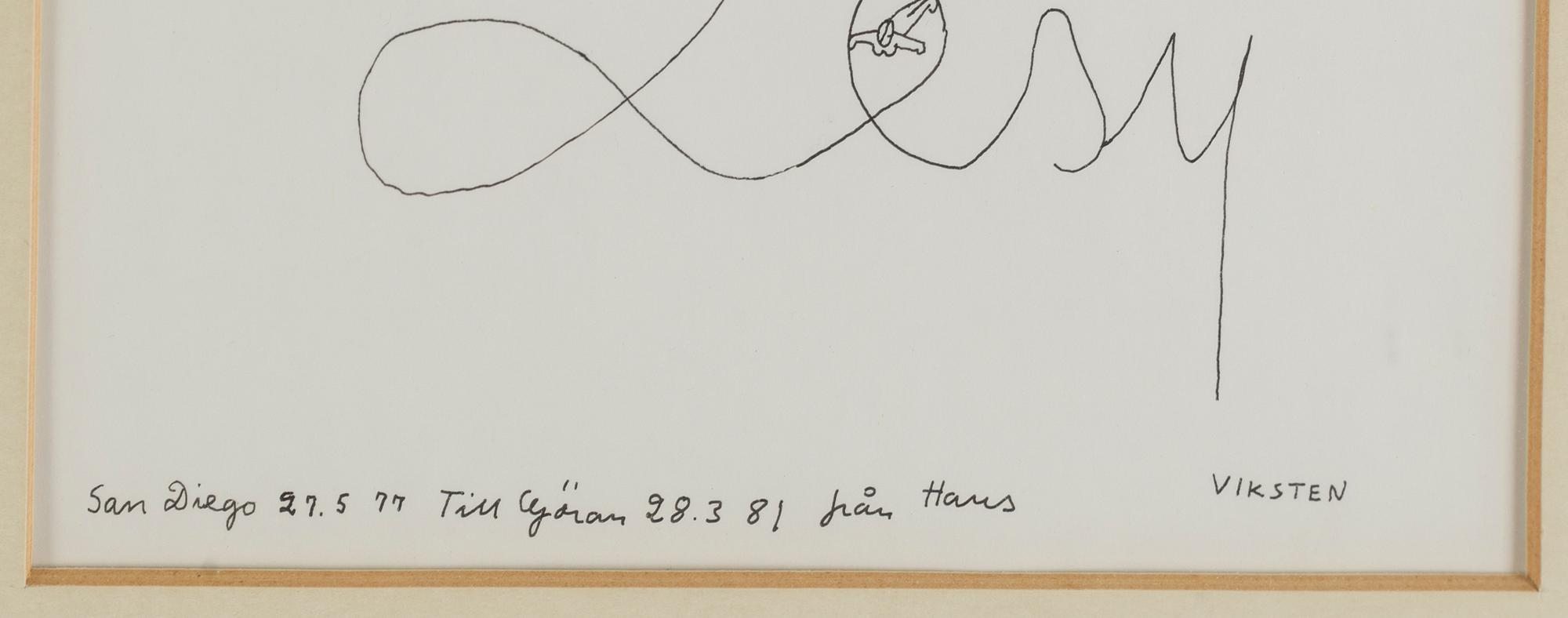 HANS VIKSTEN, Ink, signed and dated -81.