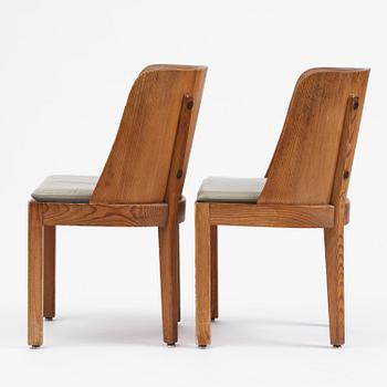 Axel Einar Hjorth, a pair of stained pine "Lovö" armchairs, Nordiska Kompaniet, Sweden, 1930s.