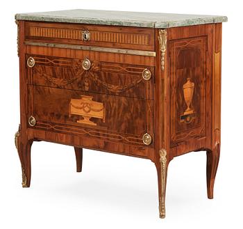 A Gustavian 18th century commode by Georg Haupt (not signed), master 1770.