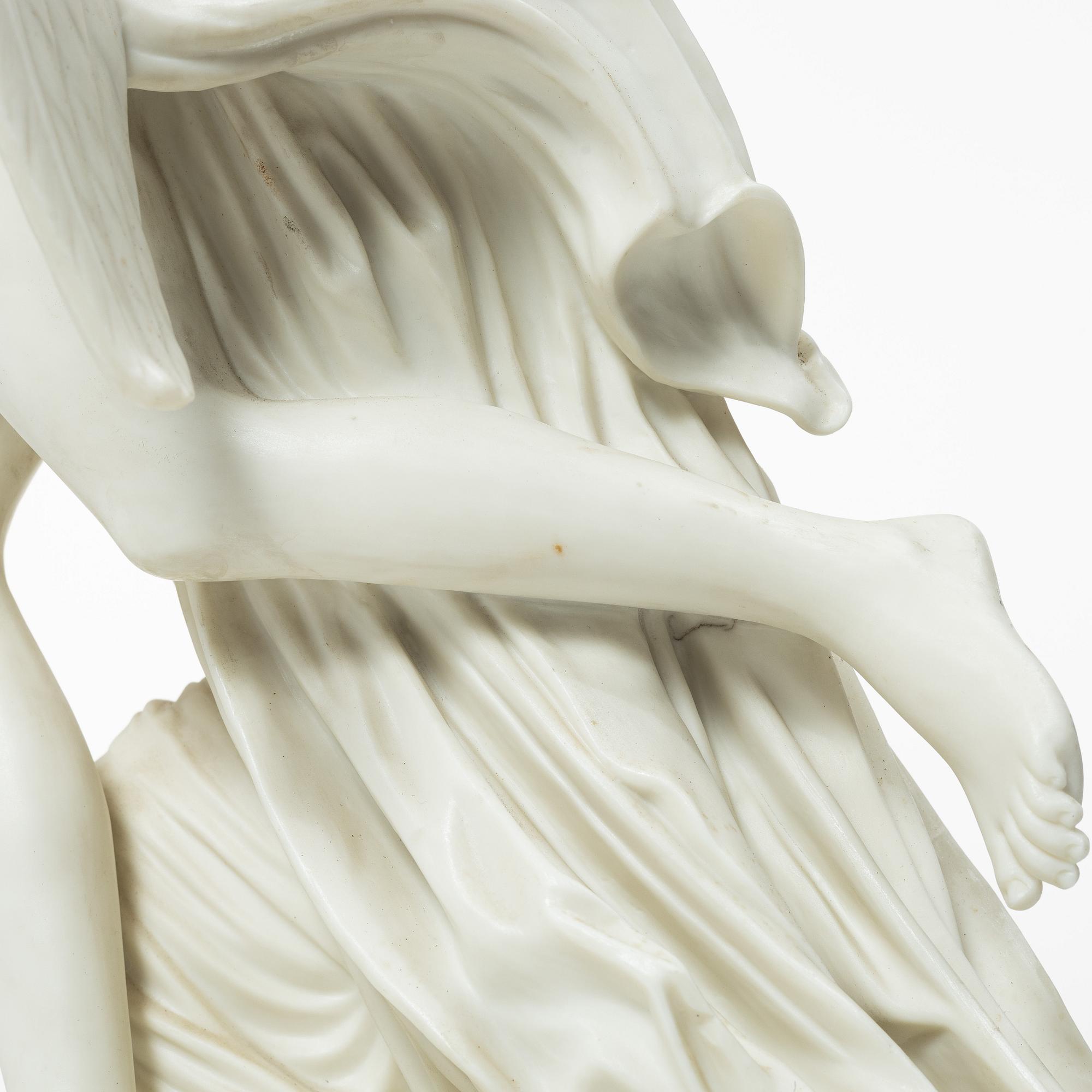 Johan Tobias Sergel, after, "Amor and Psyche", figurine, parian, early 20th century.