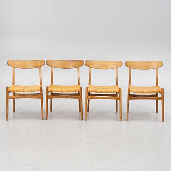 Hans J.Wegner, four dining chairs, model "CH-23",, Denmark, second half of the 20th century.