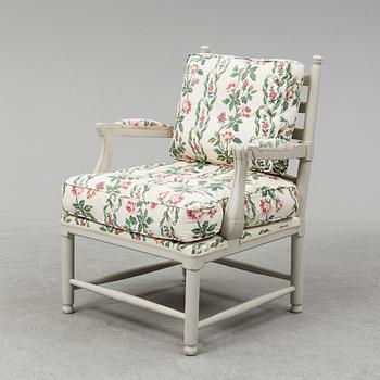 A Gustavian style armchairs, late 20th century.