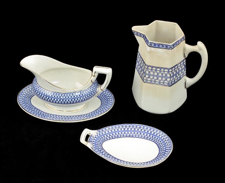 SERVISDELAR, 98 delar, flintgods, "Washington", Rörstrand, 1900-talets början.