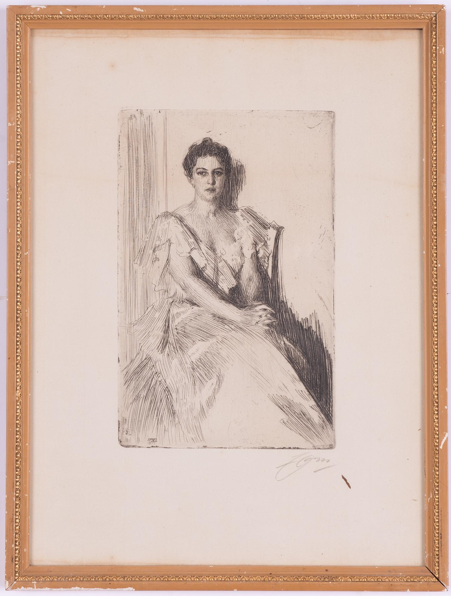 Anders Zorn, "Mrs Cleveland II".