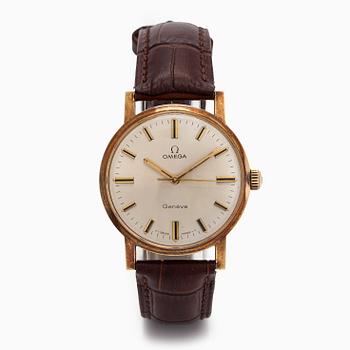 Omega, Genève, rannekello, 35 mm, 14K kultaa, manuaalinen.