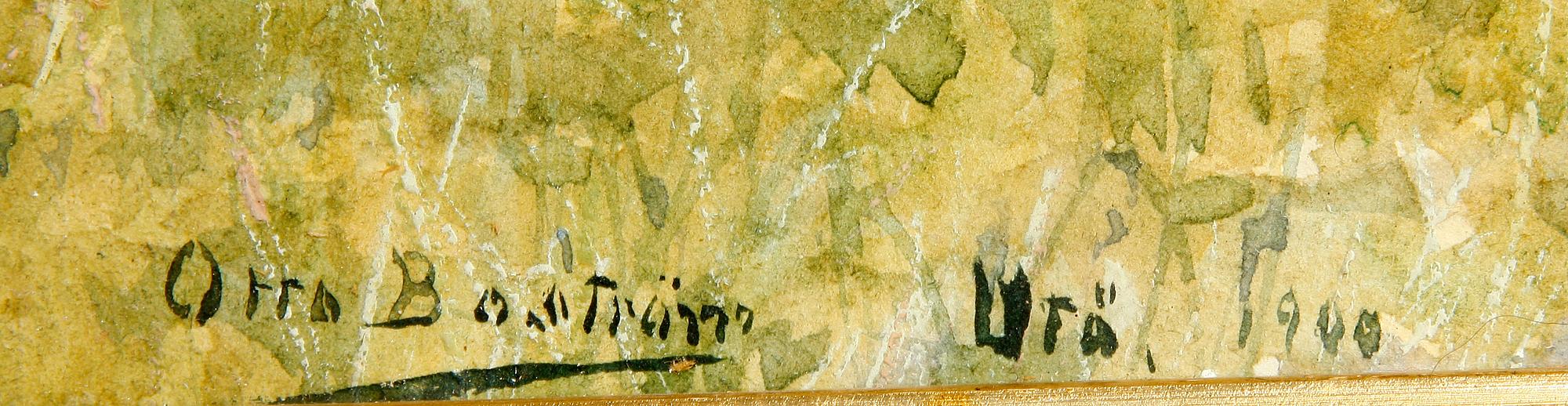 OTTO BOSTRÖM, akvarell, sign o dat 1900.