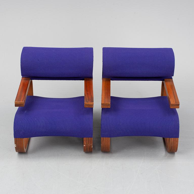 JAN BOCAN, armchairs, a pair, second half of the 20th century.