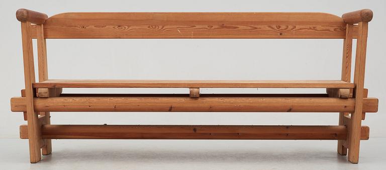 A stained pine sofa attributed to Axel-Einar Hjorth by Nordiska Kompaniet, 1930's.