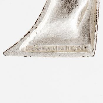 Björn Weckström, a pair of earrings "Silver Facets" for Lapponia, Finland 1987.
