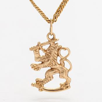 A 14K gold necklace.