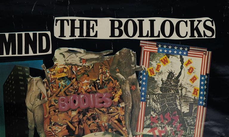 John Varnom & Jamie Reid, poster, "Never Mind The Bollocks Here’s The Sex Pistols", Virgin Records Ltd, 1977.