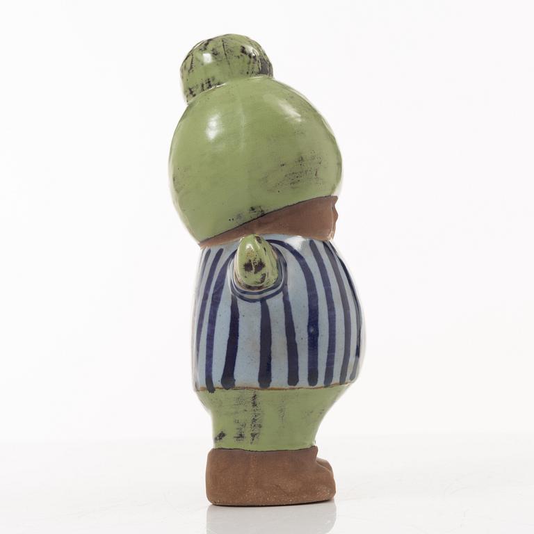 Lisa Larson, väggrelief och figurin, stengods, Gustavsberg.