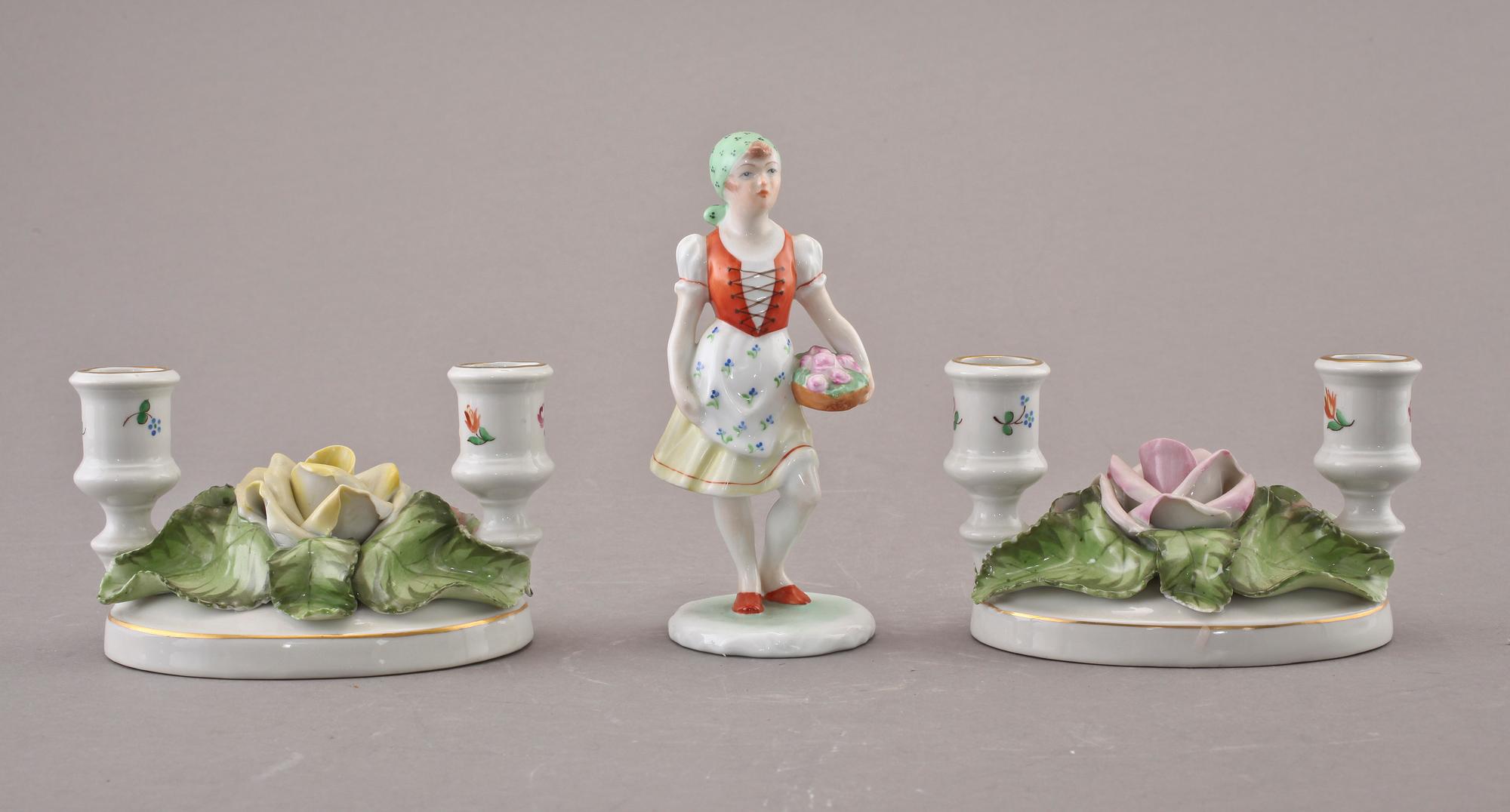 PARTI PORSLIN, 5 st, porslin, Herend, Ungern.