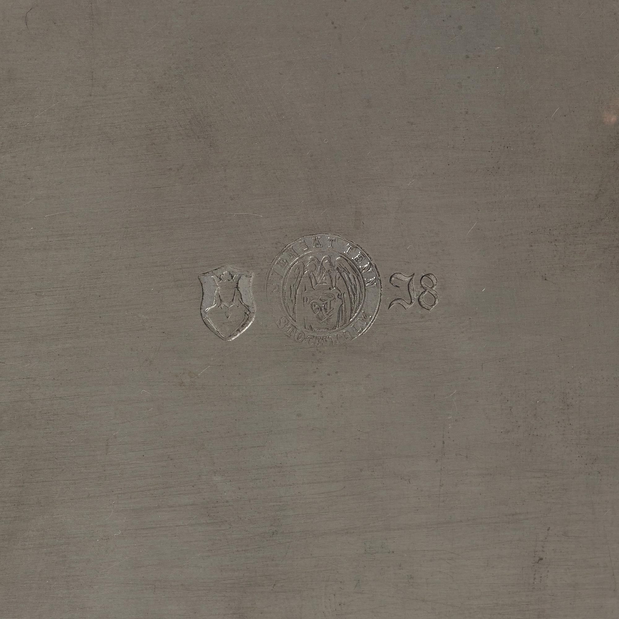 Nils Fougstedt, atributed to, a pewter box, Svenskt Tenn, Stockholm 1935.