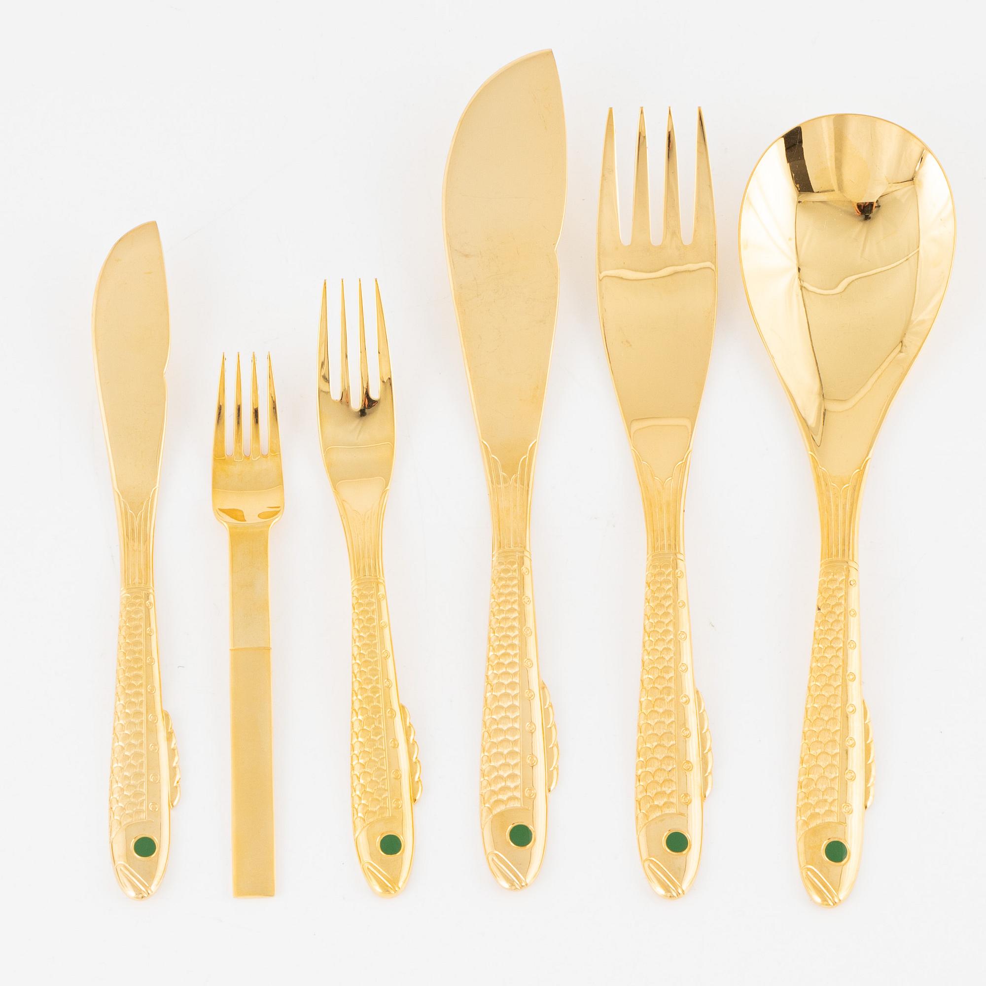 Gunnar Cyrén, a 33-piece 'Nobel' stainless steel cutlery, Gense.