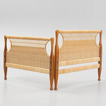 Josef Frank, a pair of headboards, model 960, Firma Svenskt Tenn, Sweden.