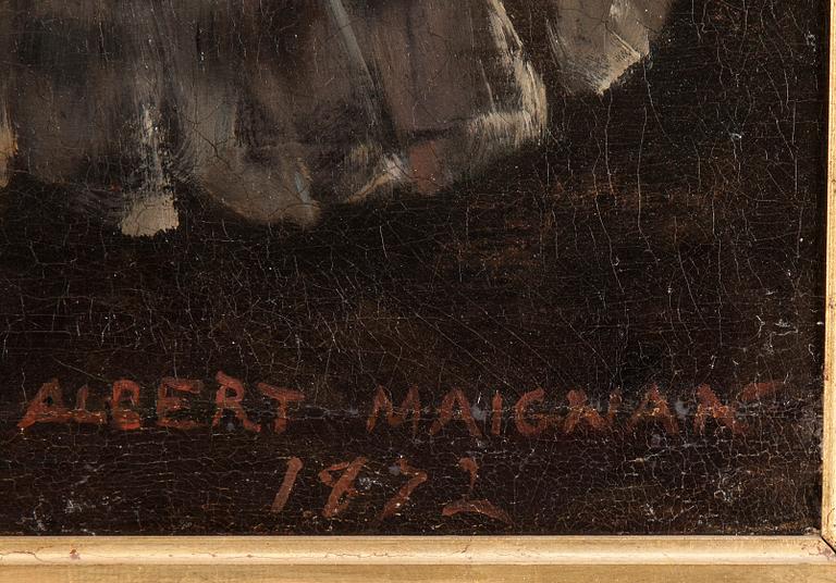 ALBERT PIERRE RENÉ MAIGNAN, olja på duk, signerad Albert Maignan och daterad 1872.