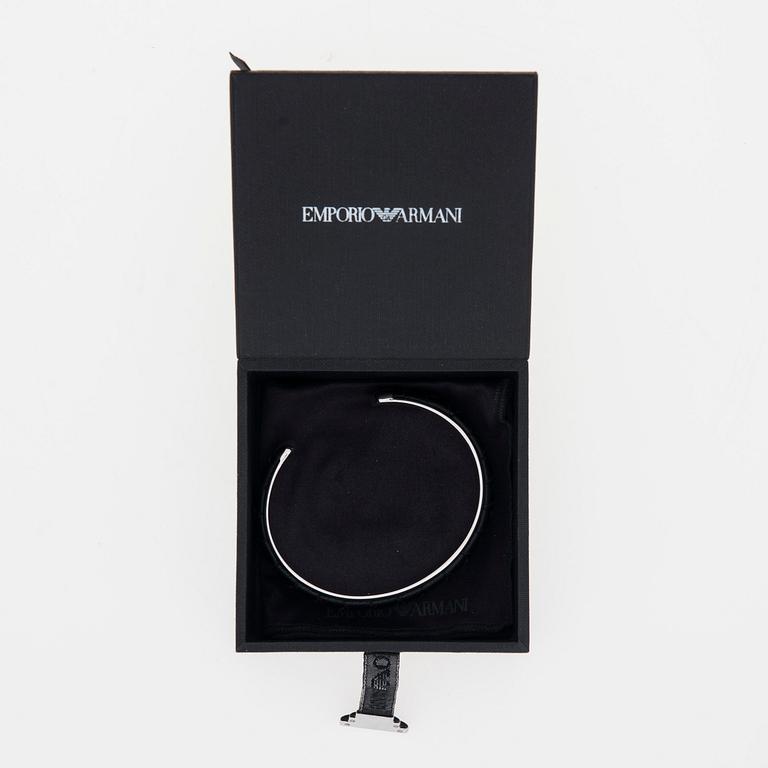 ARMBAND, silver, Armani.