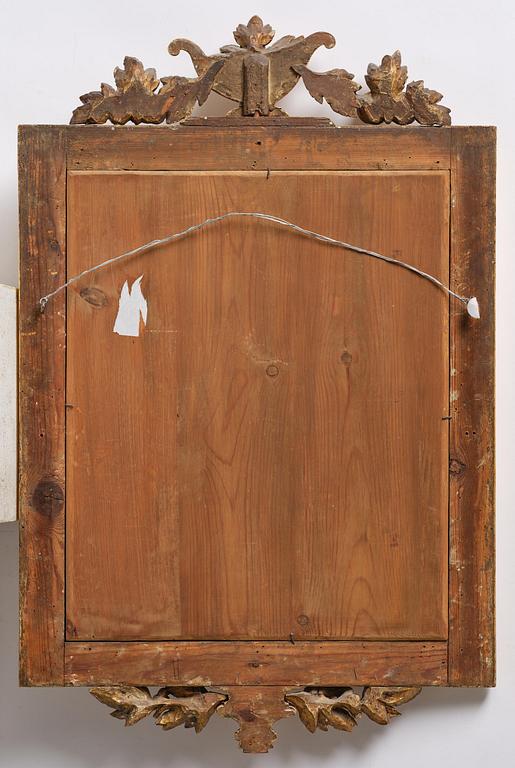 Spegellampett, för två ljus, omkring år 1800, Sengustaviansk.