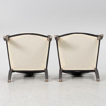 Stolar, ett par, empirestil, modern tillverkning.