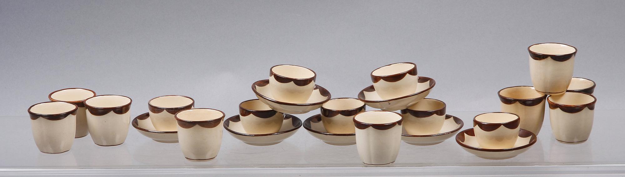 ÄGGKOPPAR, 16 st, porslin "Pyro" Wilhelm Kåge, Gustavsberg.