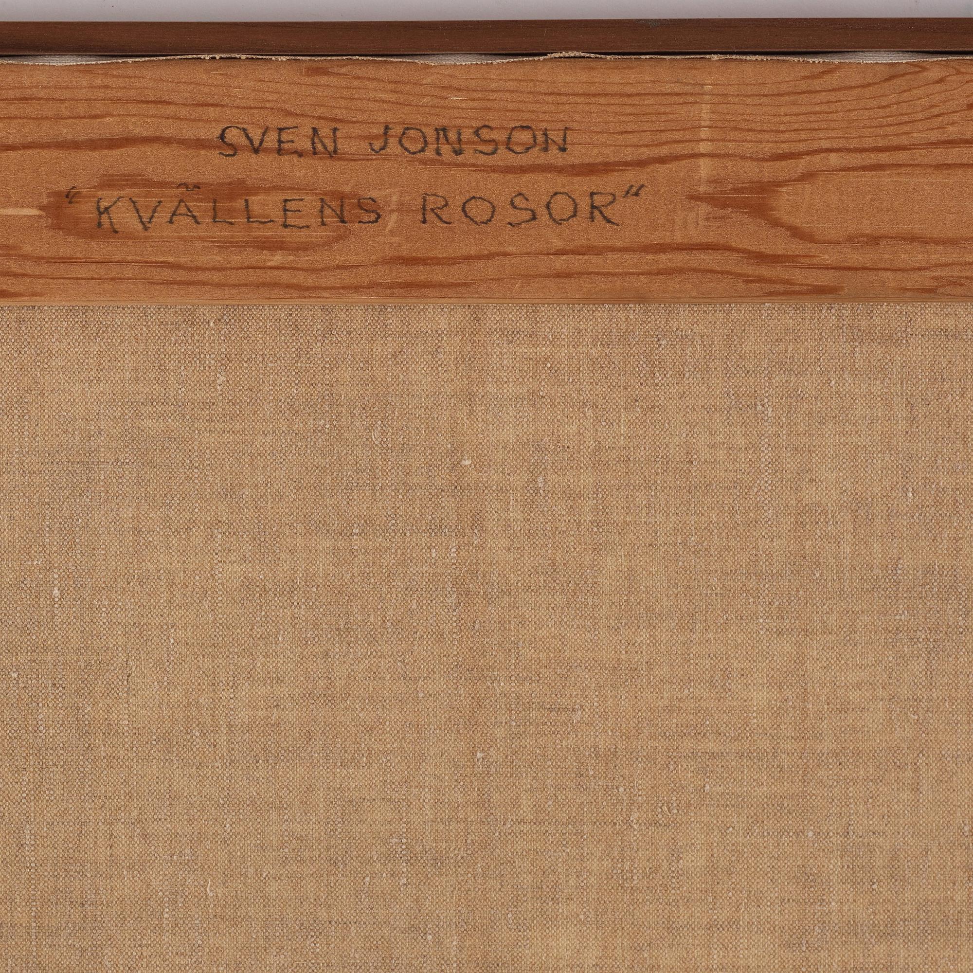 Sven Jonson, "Kvällens rosor".