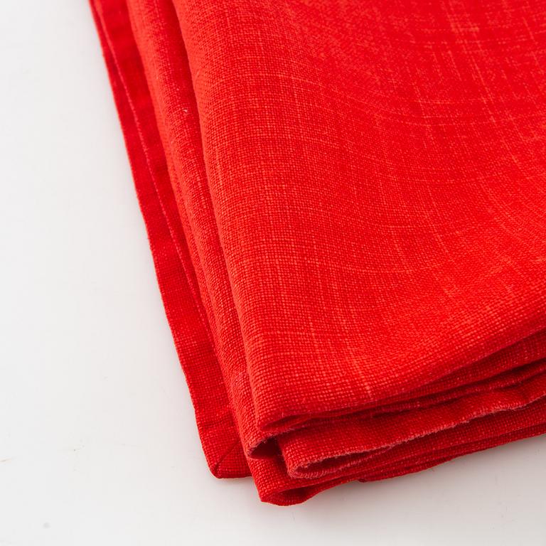 Firma Svenskt Tenn, Svenskt Tenn, waist apron, runner and 4 pcs of coasters, "Catleya Lin" and "Lin Korall".