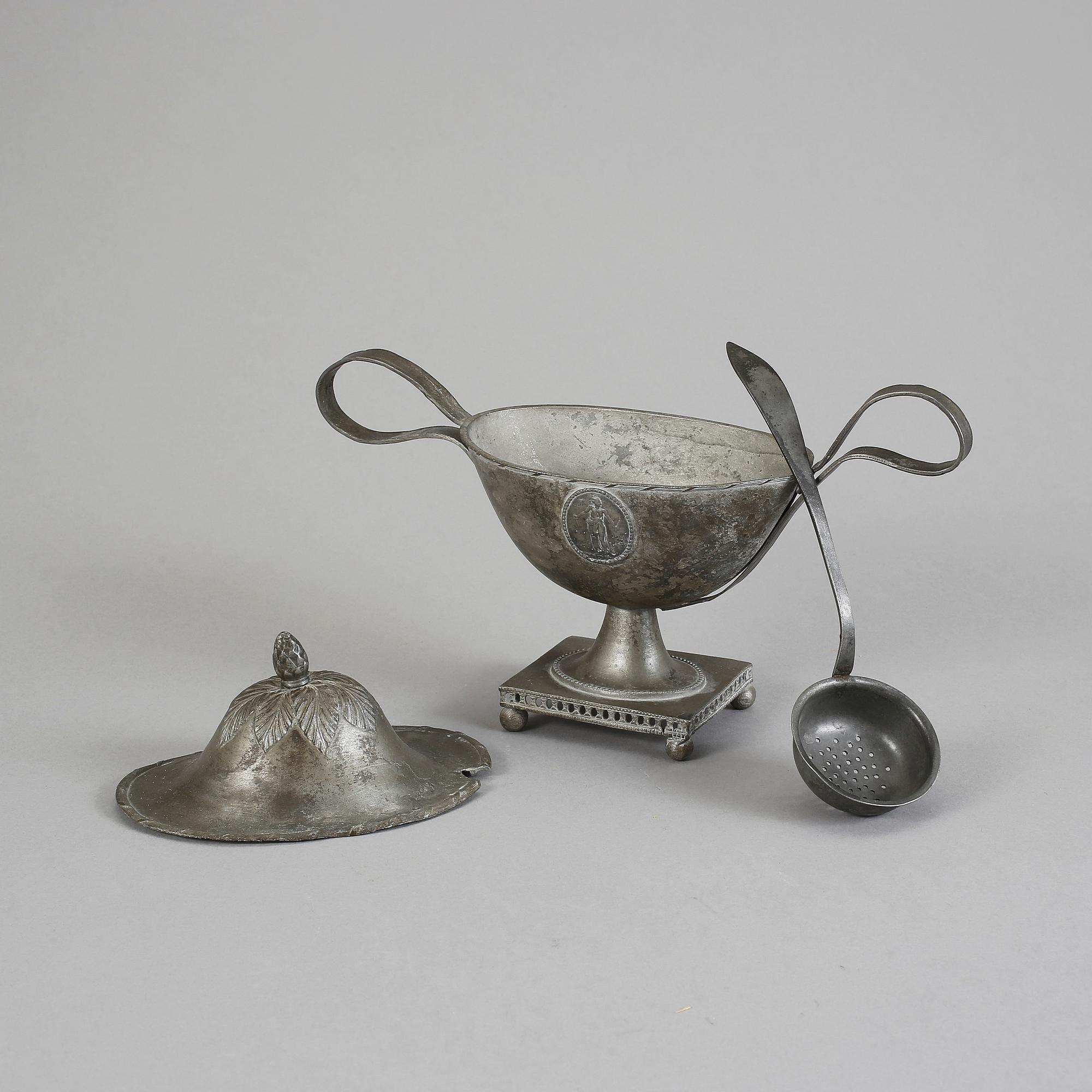 SOCKERSKÅL, tenn, sengustaviansk, Artedius, Norrköping 1800.