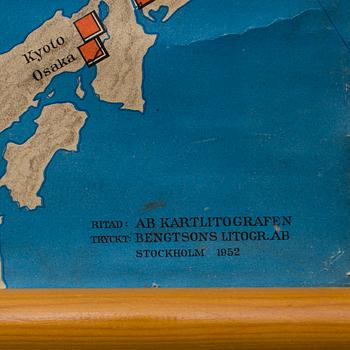 SKOLKARTA, "Sovjet-Unionen", Norstedts & söner, 1952.