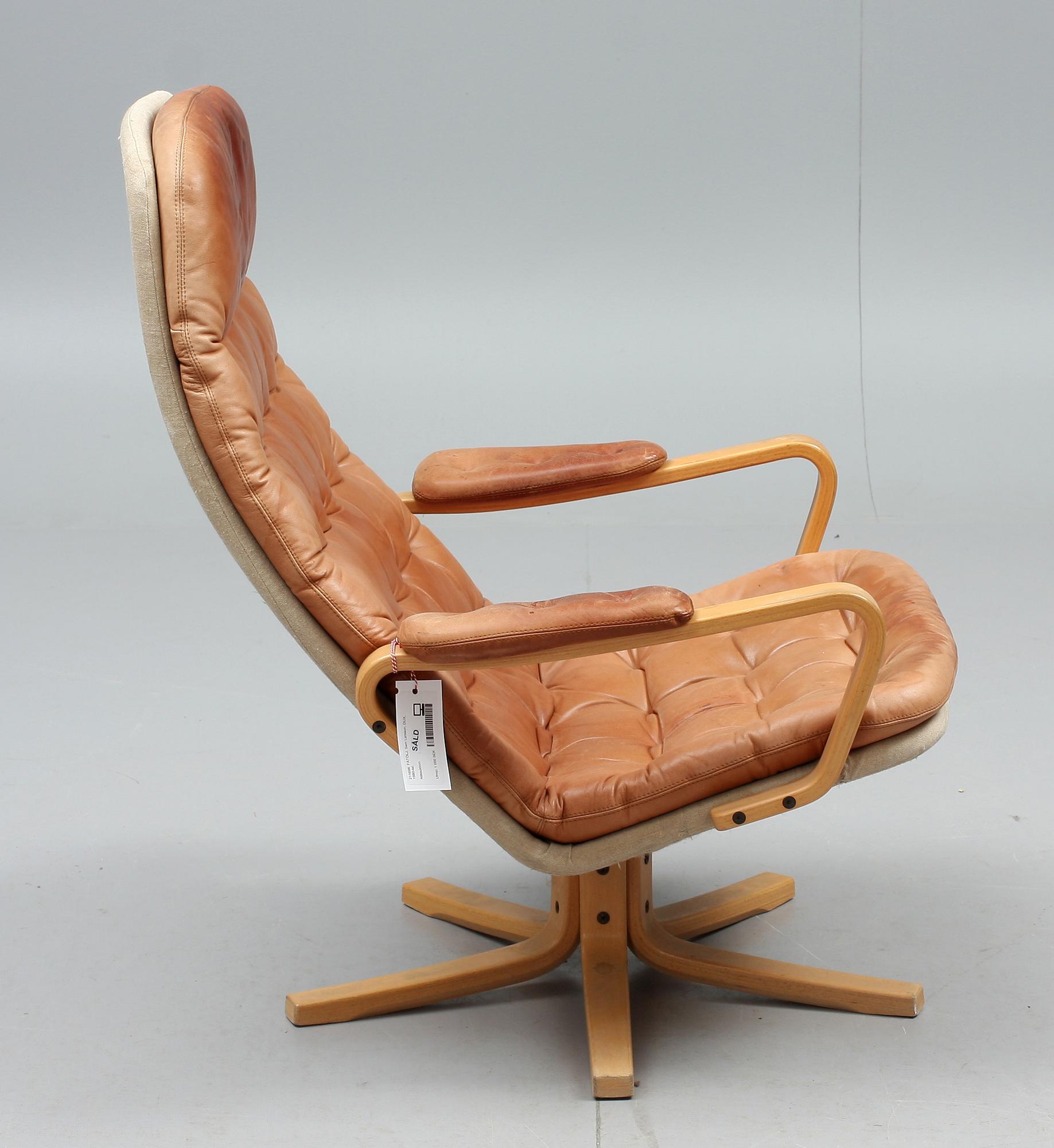 FÅTÖLJ, Sam Larsson, DUX, 1980-tal.