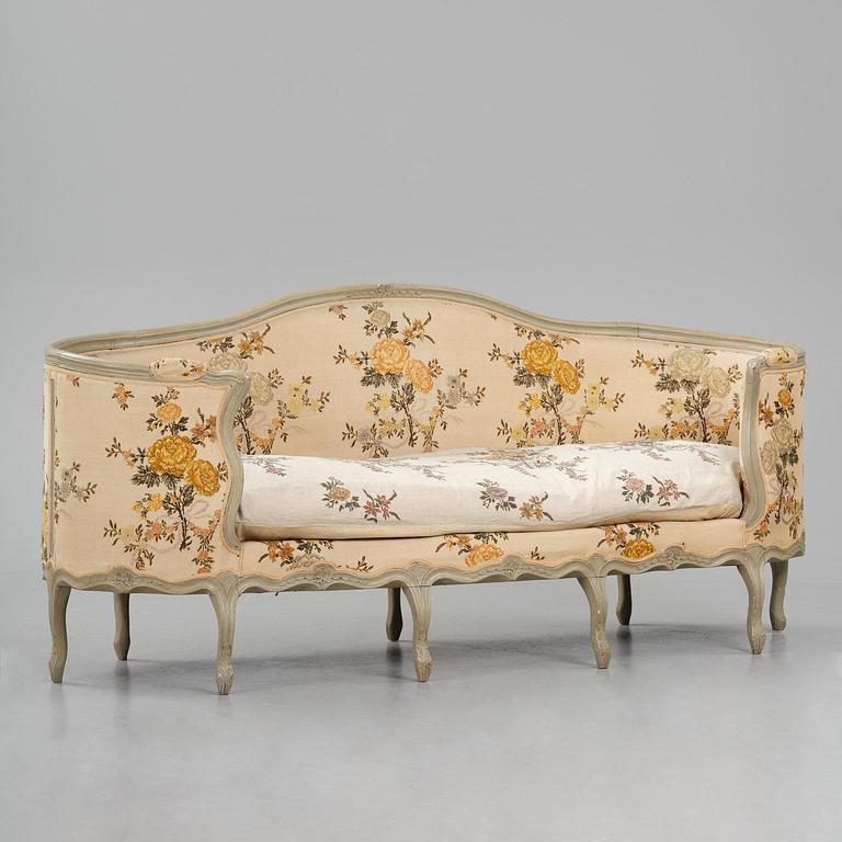 A North-European rococo sofa, later part 18th century.