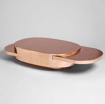 Gabriella Crespi, a low table "Elisse", from the series "New Bronze Age", Gallery Rita Fancsaly, Milan 2015, nr 2 in an edition of 9.