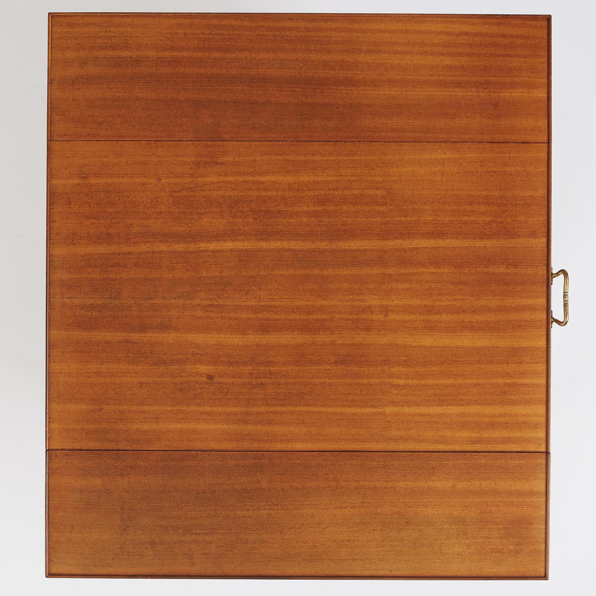 Josef Frank, a mahogany serving trolley model "756", FIrma Svenskt Tenn, mid-20th century.