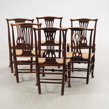 Chairs, 6 similar, England, early 19th century.