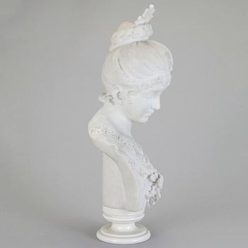 SKULPTUR, marmor, sannolikt Italien, sent 1800-tal.