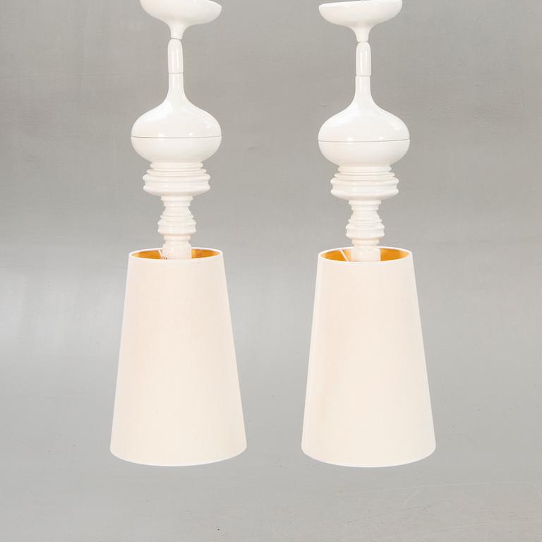 Jaime Hayón ceiling lights a pair of "Josephine pendant" Bosa for Metalarte 2000s.