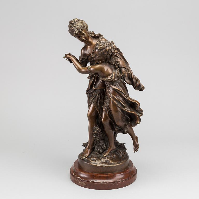 MATHURIN MOREAU, a signed bronze figurine.