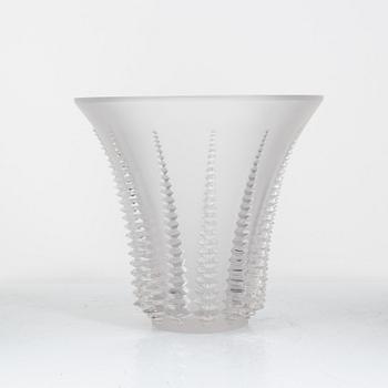 René Lalique, a 'Font-Romeu', glass vase, Lalique, France, after 1945.