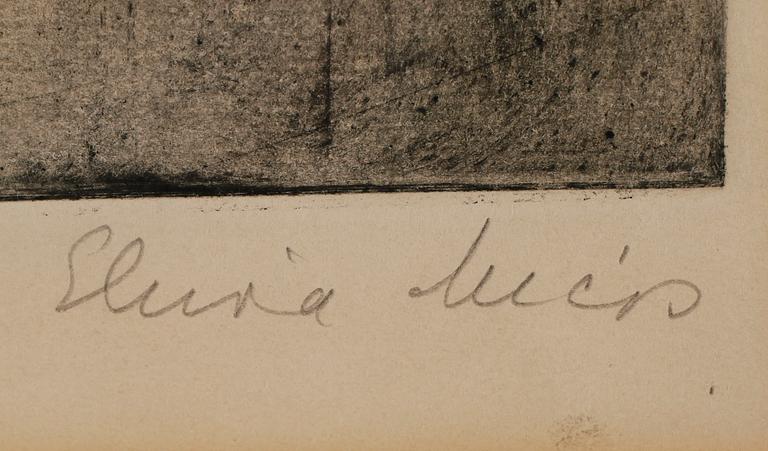 ELVIRA MICOS, etsning, signerad, numerad 1/10.