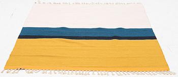 Maria Hillfon, a flat-woven rug, signed MH, c. 164 x 133 cm.