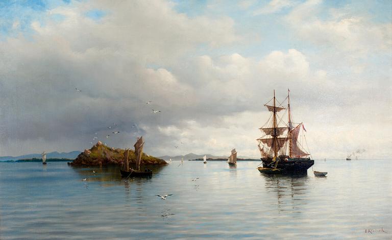 Oscar Kleineh, "AT ANCHOR (CALM SEA)".