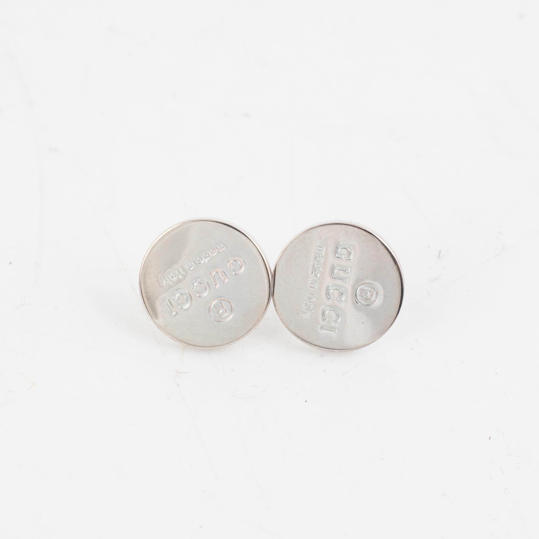 Gucci, armband samt örhängen, silver.