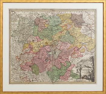 Johann Baptist Homann, a coloured copperplate 18th century.